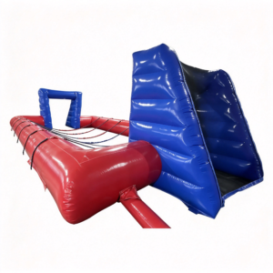 Human Table Football with Ropes and Inflated Bed for Community Fun Days