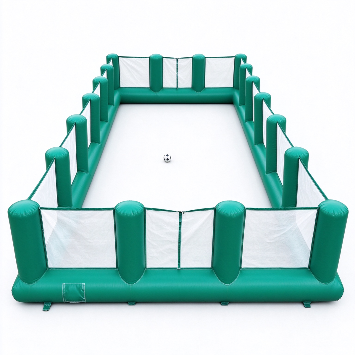 Green and White Inflatable Soccer Field for Adult Entertainment - Image 3
