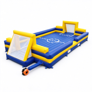 Yellow and Blue Inflatable Soccer Field for Backyard Parties